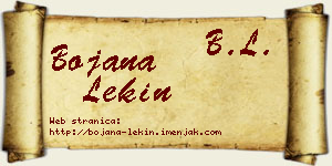 Bojana Lekin vizit kartica